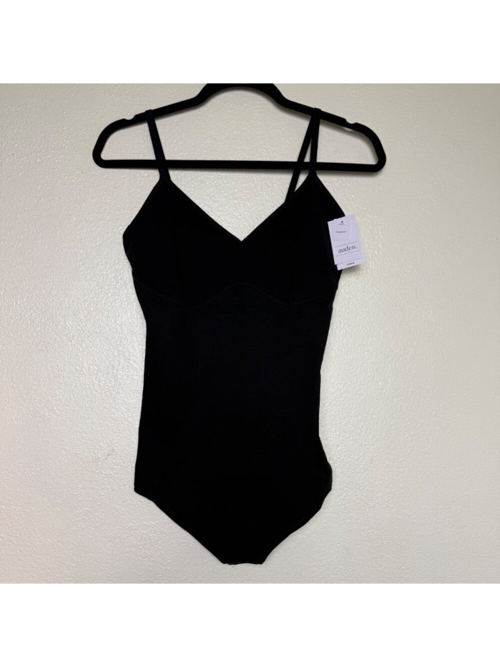 NWT Auden Black Thong Bodysuit Support Shapewear With Adjustable Straps Sz XL